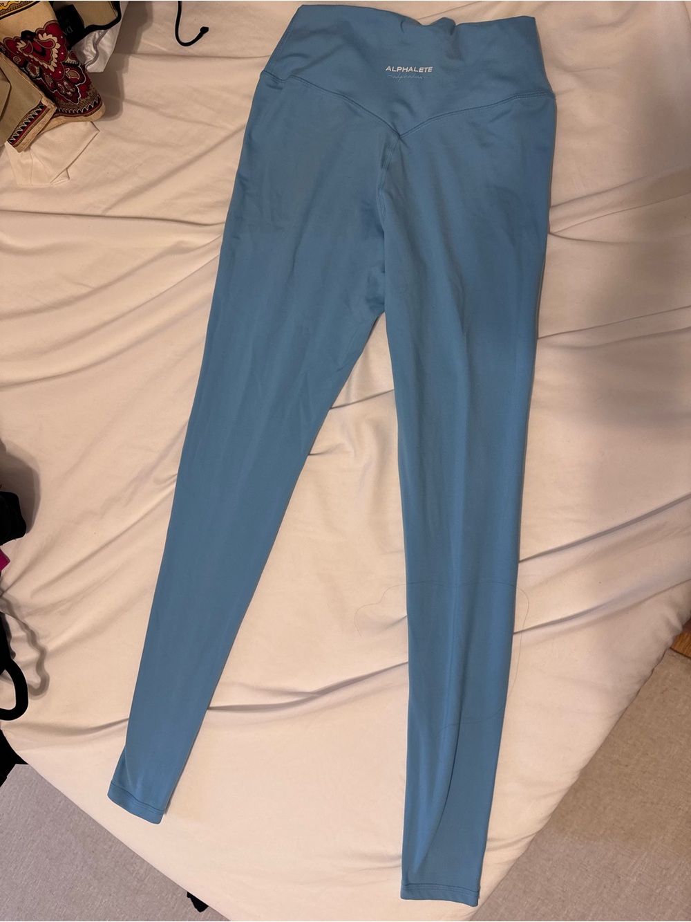 Alphalete Light Blue High-Waist Performance Leggings